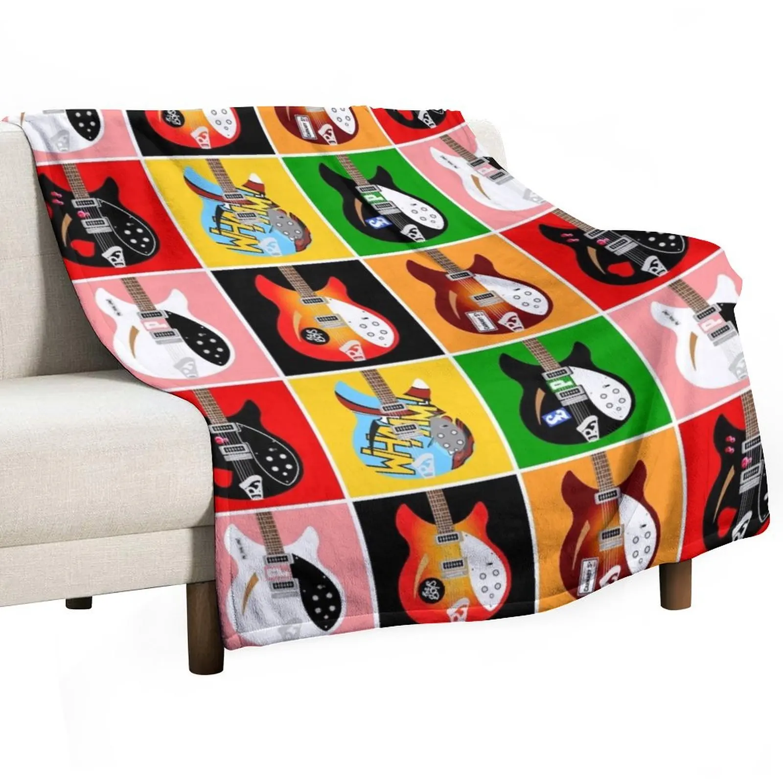 Paul Weller's Jam Rickenbacker Guitars Throw Blanket Sofa decorative Sofa Throw Custom Single Baby Blankets