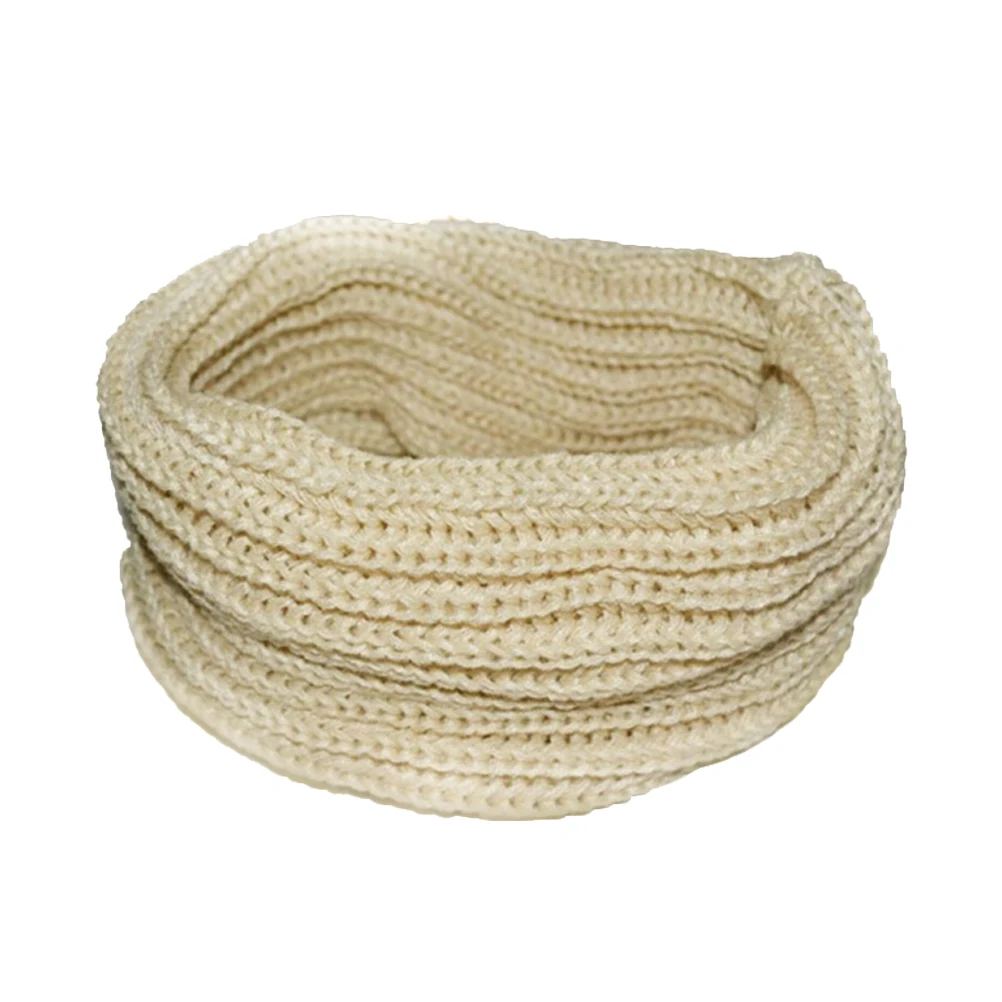 

Winter Scarf Women Circle Loop Knitted Small Collar Wrap Warm Neck Woolen Stylish Fashion Accessories Scarves Shawls