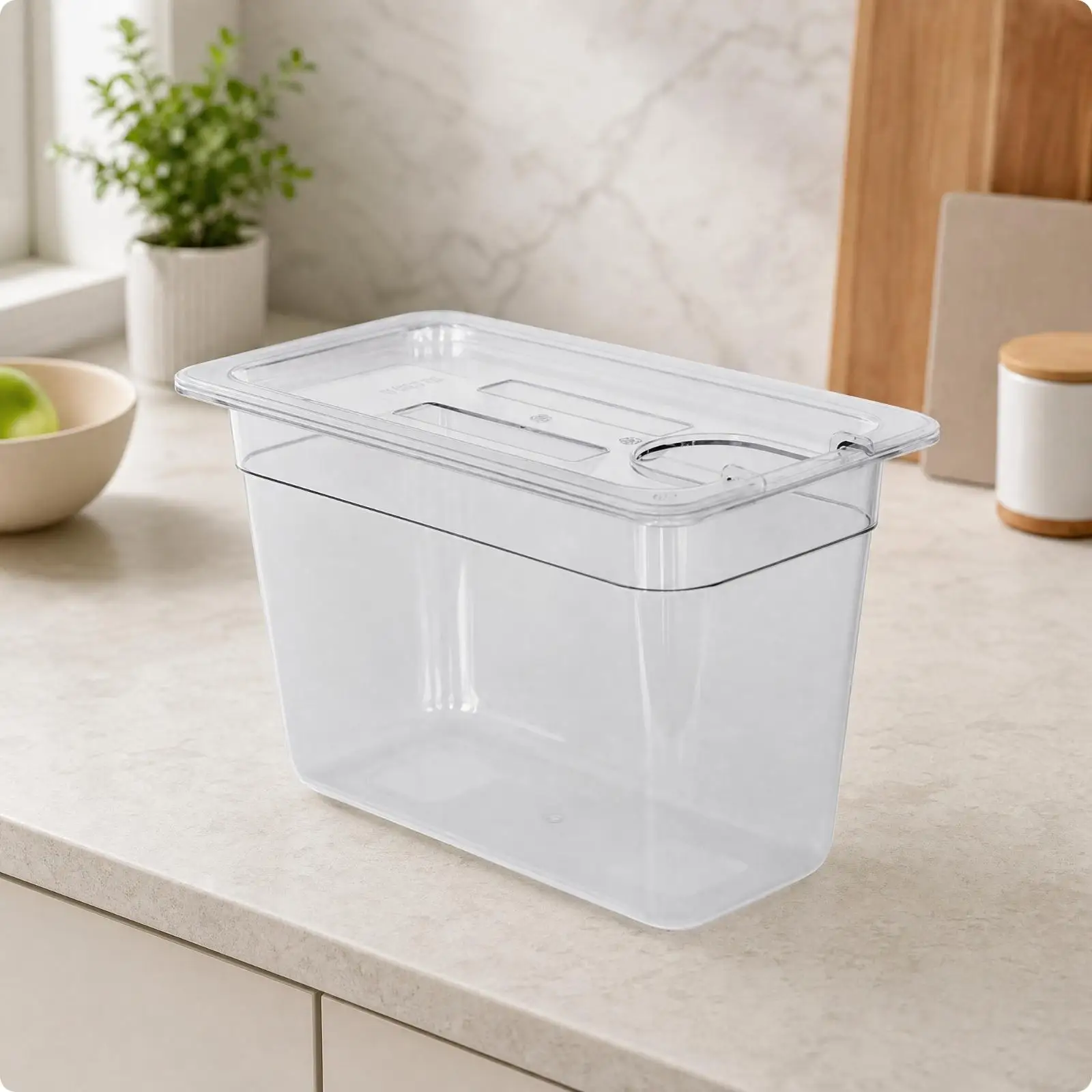 Clear 6L Sous Vide Container with Lid for Immersion Circulator Cooking Water Bath