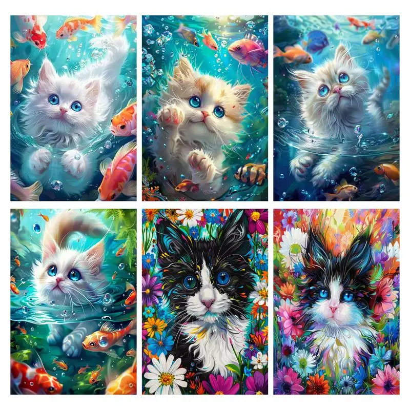 

RUOPOTY 5D Animal Diamond Painting Full Round/ Square Diamond Mosaic Cross Stitch Home Decor