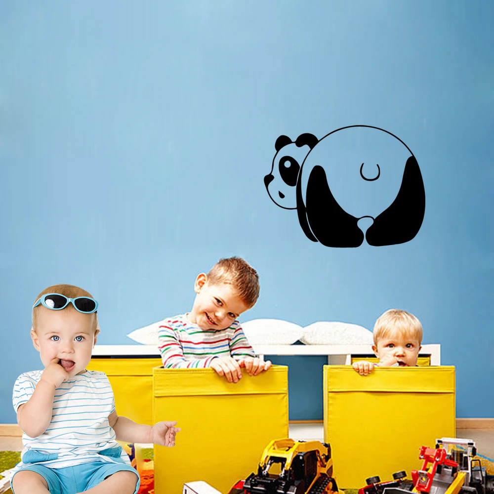 1 pc new lazy panda Wall Sticker Removable Wall Stickers Diy Wallpaper For Kids Rooms Decoration Home Party Decor Wallpaper