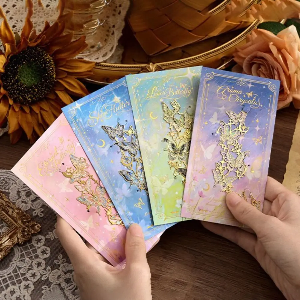 

Colorful Design Butterfly Metal Bookmark Star Track Series Retro Style Hollow Bookmark Exquisite Craftsmanship Butterfly Shape