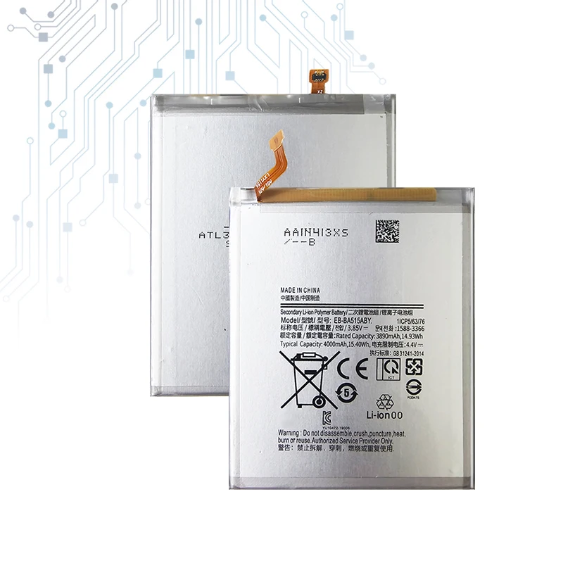 Li-Ion Battery For Samsung Galaxy, Free Tool, EB-BA515ABY, 4000Mah, A51, SM-A515, SM-A515F, DSM