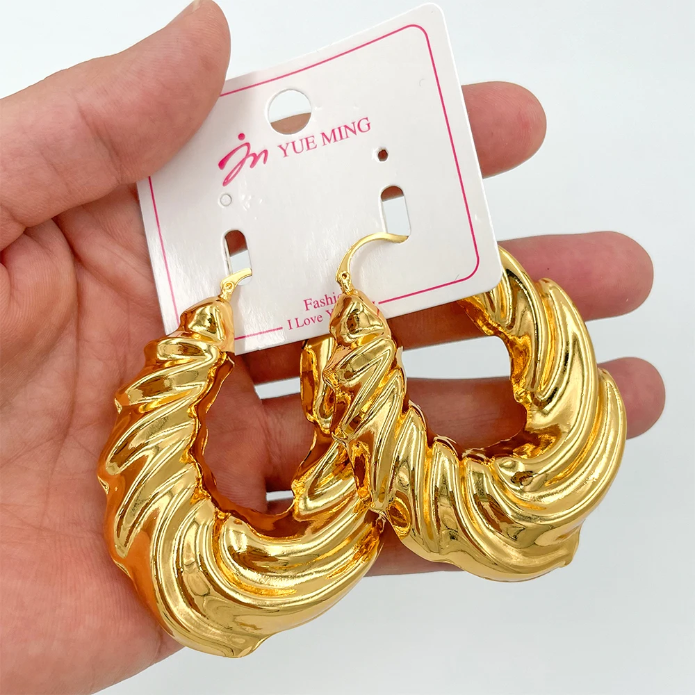 African Big Drop Earrings for Women – Exquisite Copper Jewelry, Statement Jewelry Sets, Wedding Party Gift for Jewellery Woman