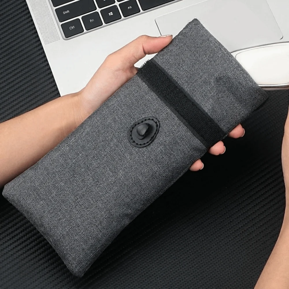 RFID Signal Blocking Bag Wear-resistant Privacy Protection Shielding Storage Bag Folding Durable Phone Pouch view 3