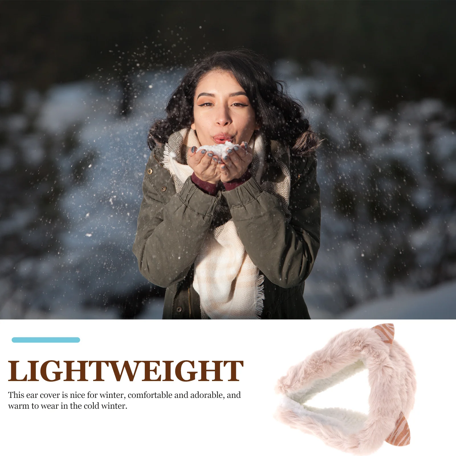 

Cat Ear Earmuffs for Winter Women Three-dimensional Cold Weather Covers Warmers Miss Foldable