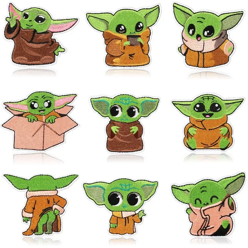 Star Wars Baby Yoda Cartoon Patch Embroidery Magic Patch Iron on Patches for Clothing Thermoadhesive Jacket Ironing Sew Stickers