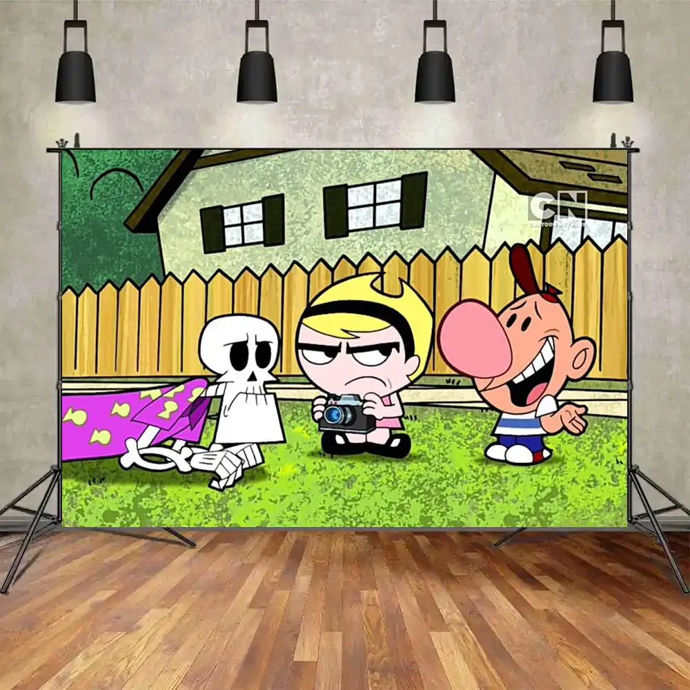 As aventuras billy e mandy decoração fundo tapeçaria fotografia pano de fundo equipamento estúdio decoração para casa acessórios