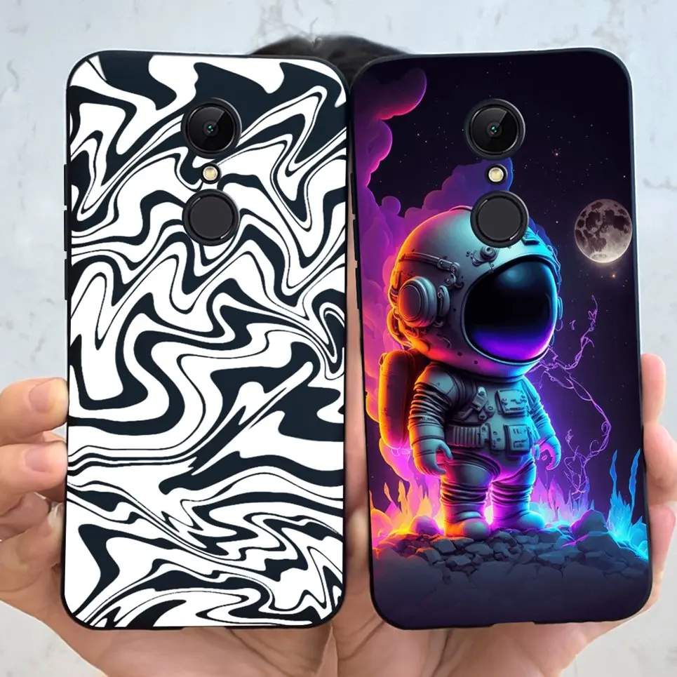Чехол для Xiaomi Redmi 5 5a 5 Plus, мягкий силиконовый чехол из ТПУ с изображением астронавта, черного Мома, полуночного цвета, чехлы для Redmi5 5 Plus 5 + Корпус