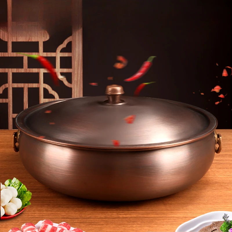 Chafing dish Pure copper Old-fashioned household old Beijing thickened hotpot electric ceramic stove induction cooker