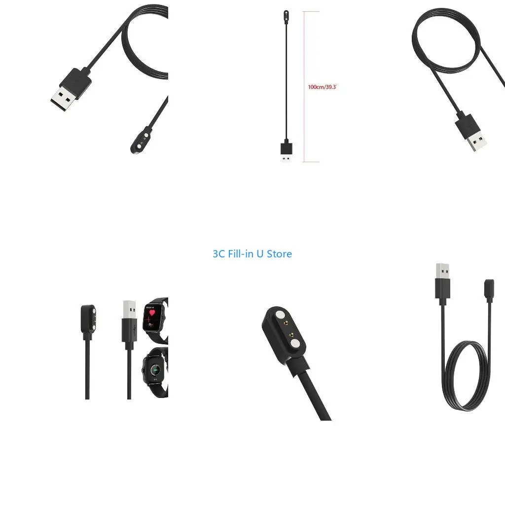 G8TA USB Charging Cable Dock Cord Adapter Accessory for Smart Watch
