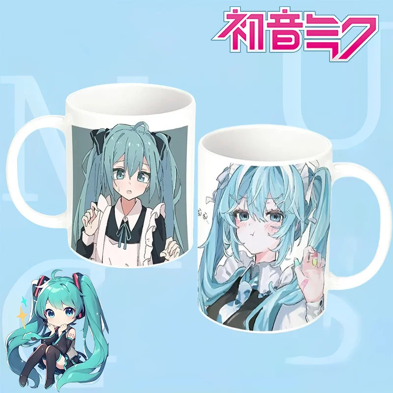 

Hatsune Miku Cartoon Ceramic Mug High Capacity Coffee Cup Office Tea Cup Anime Peripheral Milk Mug Kitchen Supply Birthday Gifts