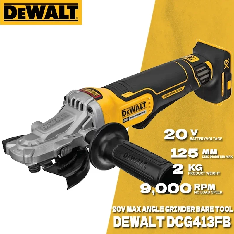 DEWALT DCG413FB Brushless Cordless Angle Grinder Paddle Switch 20V 125MM(5in.) With KICKBACK BREAK Power Tools DCG413