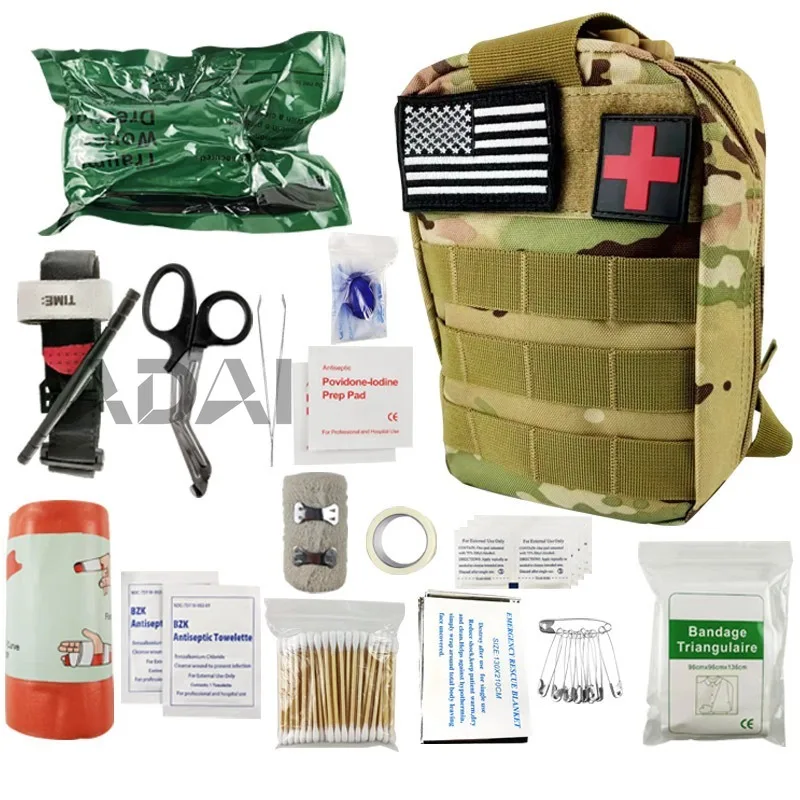 

Outdoor camping equipment, survival kit, wilderness survival emergency kit, multifunctional tactical camping first aid supplies