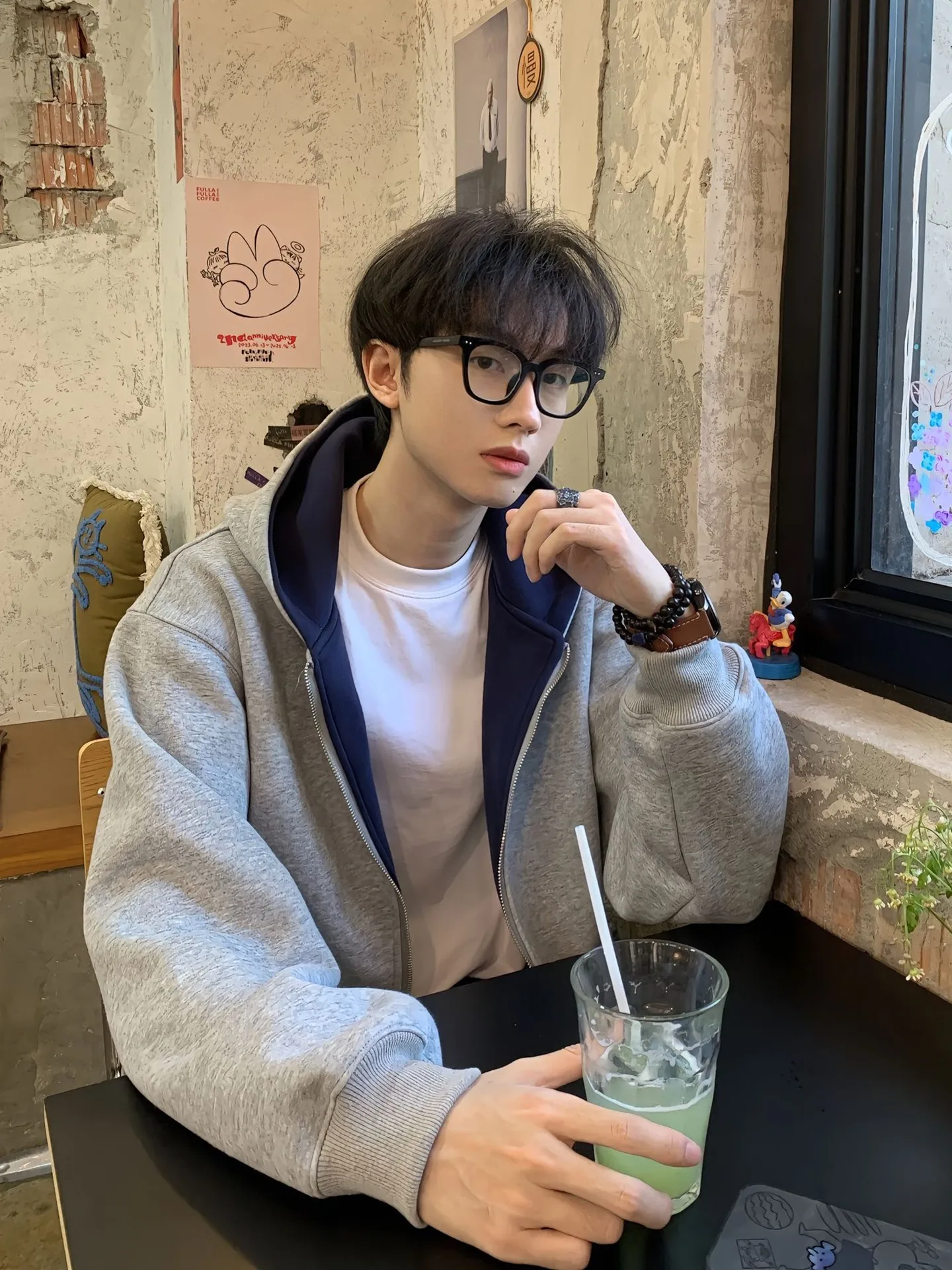 

Мужская толстовка Cleanfit свободного кроя с двойной молнией, в американском стиле, с цветовыми блоками, для осеннего сезона, повседневная, из полиэстера