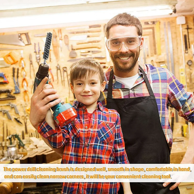 ステンレス鋼ボアワイヤーブラシ、パワードリルクリーニングブラシ、六角シャンクハンドル、4x