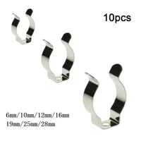 10pc Tool Spring Terry Clips Stainless Steel Heavy Duty Clamps Pipes Hardware Accessories Storage Hangers Set For Garages Patios