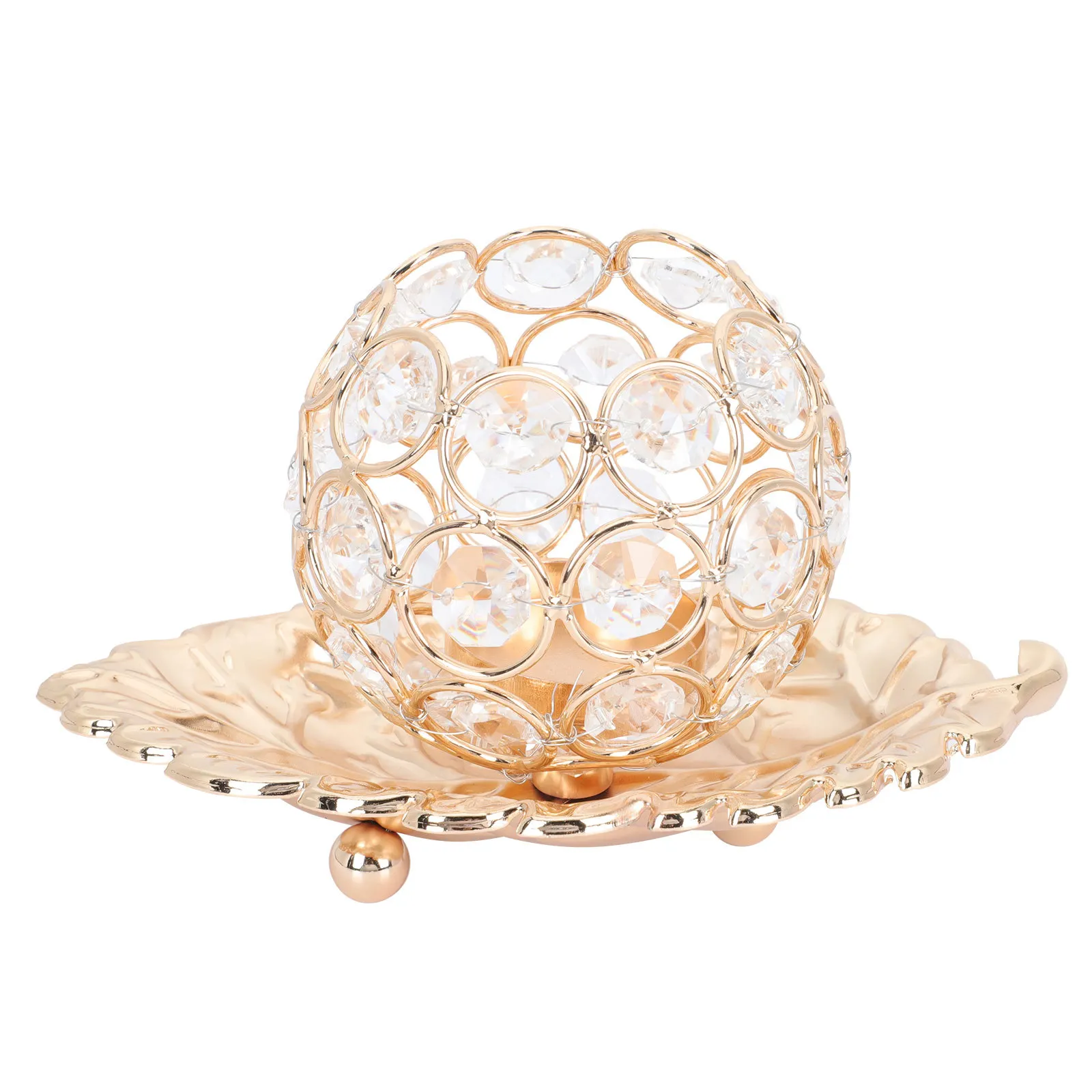 

Romantic Candleholder Beautiful Crystal Candlestick with Delicate Modeling Design Home Desktop Holder Decor Warm