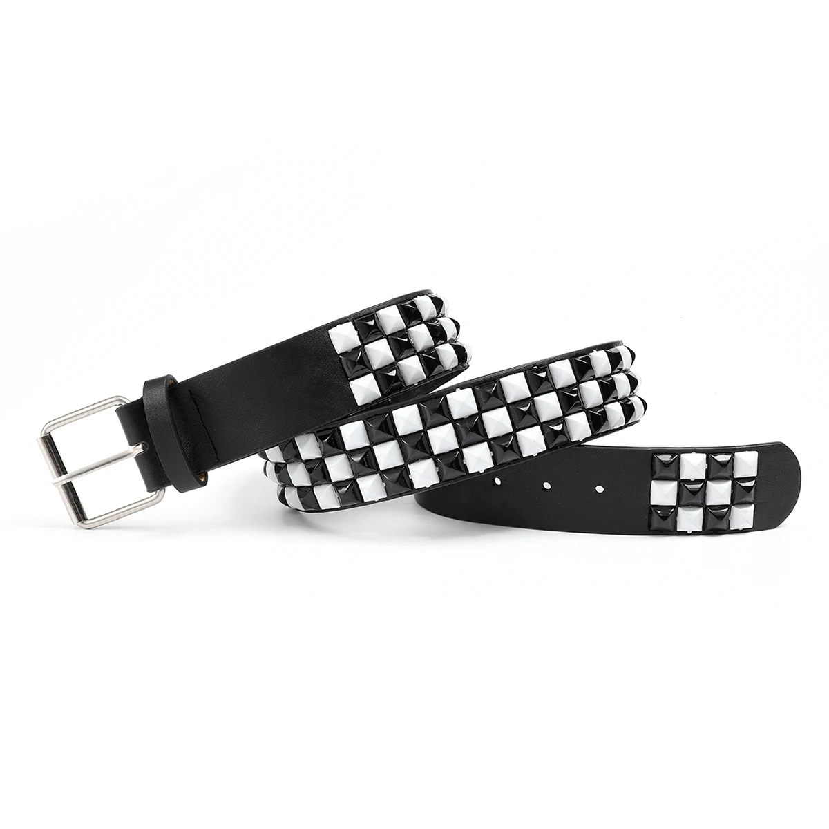 Ceinture Punk Pyramid Studs pour Homme, Classique, Mode