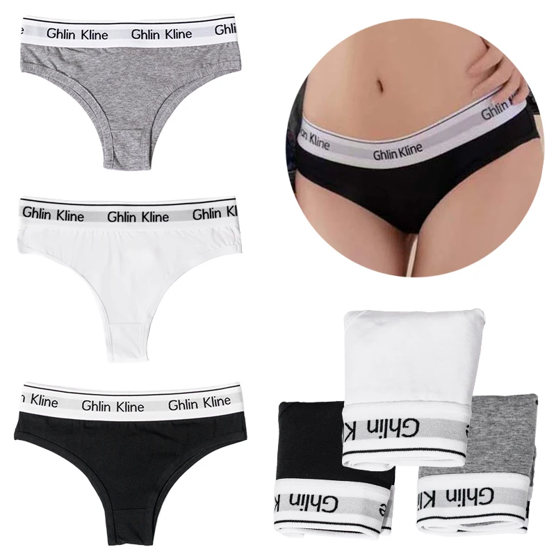 Tanga sexy para cuecas de ioga para mulheres, calcinha sem costura, roupa íntima feminina de cintura baixa, 100% algodão