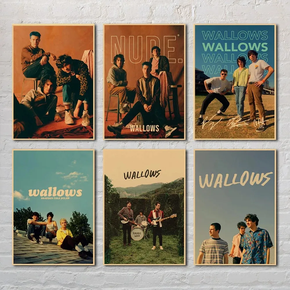 Póster de Wallows, pintura en lienzo de música de banda Pop Retro moderna, imágenes artísticas de pared, impresiones de Wallows bonitas, decoración nórdica para el hogar y la sala de estar