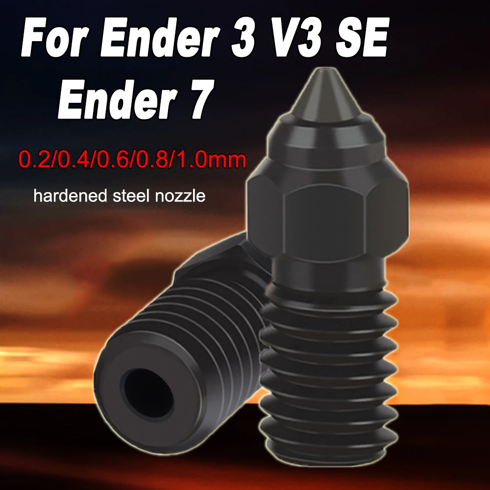 1,0/0,8/0,6/0,4/0,2 mm Düsen für Creality Ender 3 V3 SE, gehärteter Stahl, 3D-Drucker-Zubehör, Düse für Ender 7 Ender 5 S1 – Detail 3