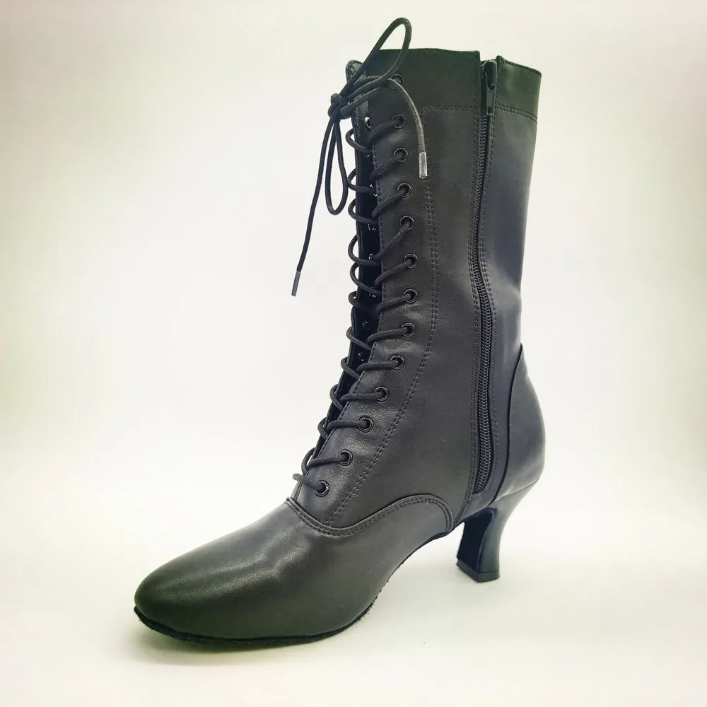 Botas de baile latino OEM para mujer, salón y Salsa Cubano de zapatos de baile, zapatos de baile latino para fiesta en Club, botines de baile de