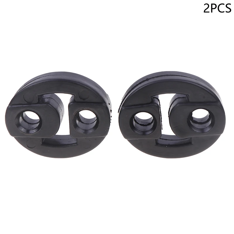 

2pcs 2 Holes Car Rubber Exhaust Tail Pipe Mount Brackets Hanger Insulator Replacement Exhaust Mount Universal