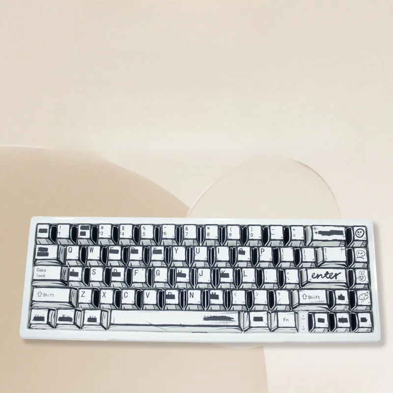 Womier Anime Manga Style Keycap 134 Key Cherry Profile Pbt Material Thermal Sublimation Transparent Mechanical Keyboard Anime