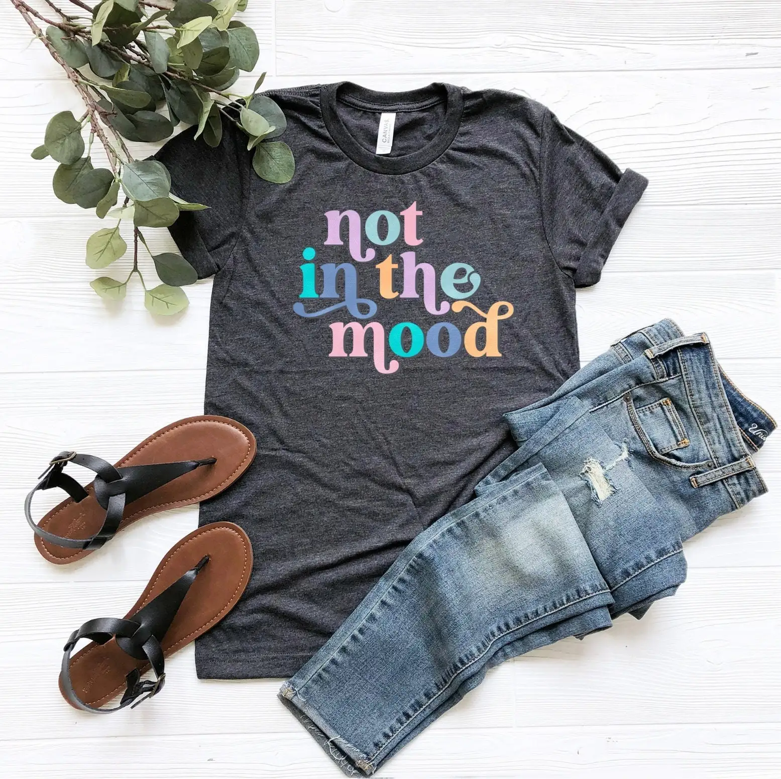 Not In The Mood T Shirt Pessimistic Aesthetic Trendy Funny Sayings Sarcastic