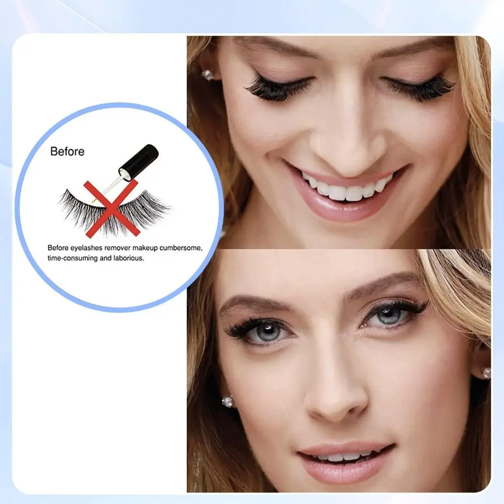 New Natural Look Magnetic Eyelashes No Glue 2 Magnets Magnetic Lashes Reusable with Tweezers False Eyelashes