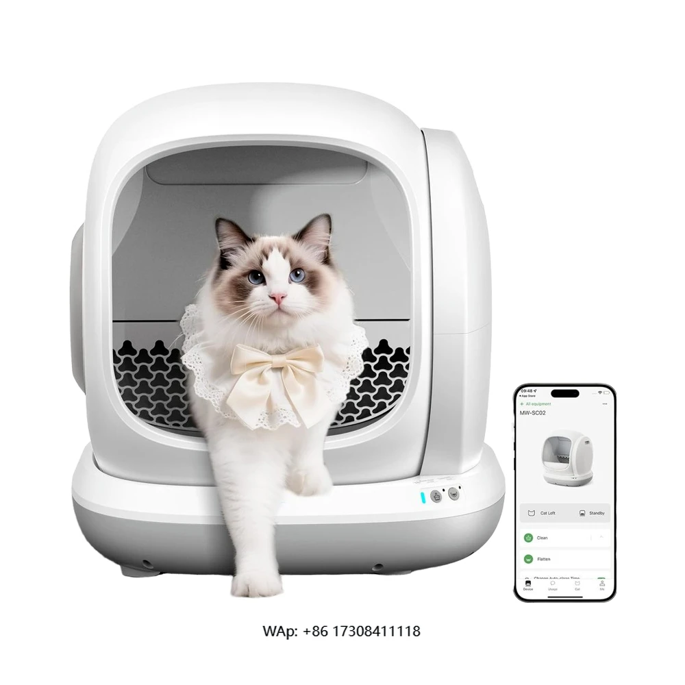 

self-cleaning automatic cat box APP control 75L large open low entrance intelligent polypropylene