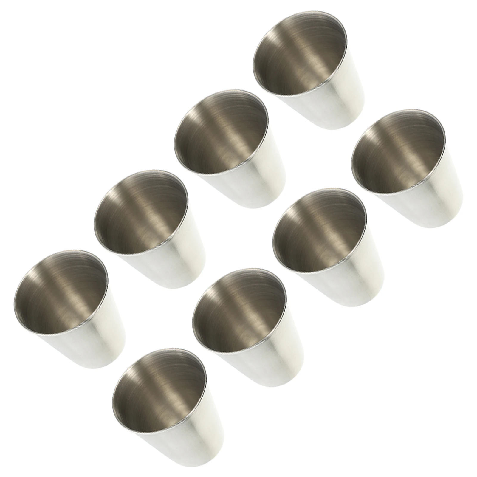 

8Pcs Stainless Steel Wine Cups Exquisite Household Drinking Multipurpose Liquor Containers Smooth Edges Safe Material