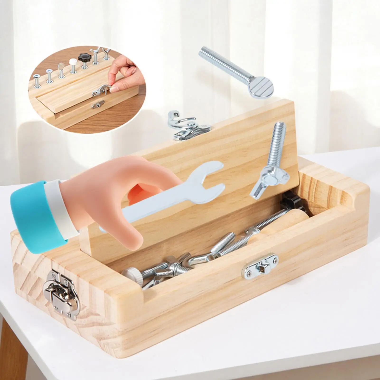 Kids Screwdriver Toy Set Educational STEM Learning Kids Screw Block Busy Box For Boys Girls Home School Kindergarten Classroom