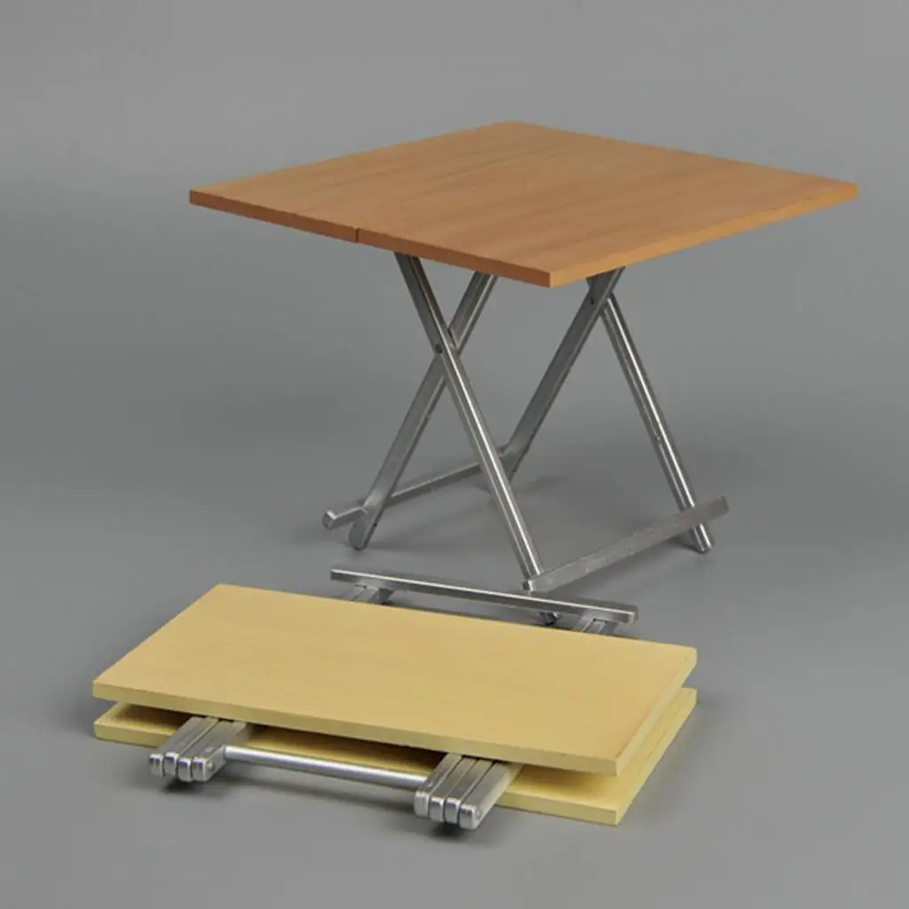 1:6 Scale Wooden Miniature Foldable Desk 1/12inch 1:12'' Action Figures BJD