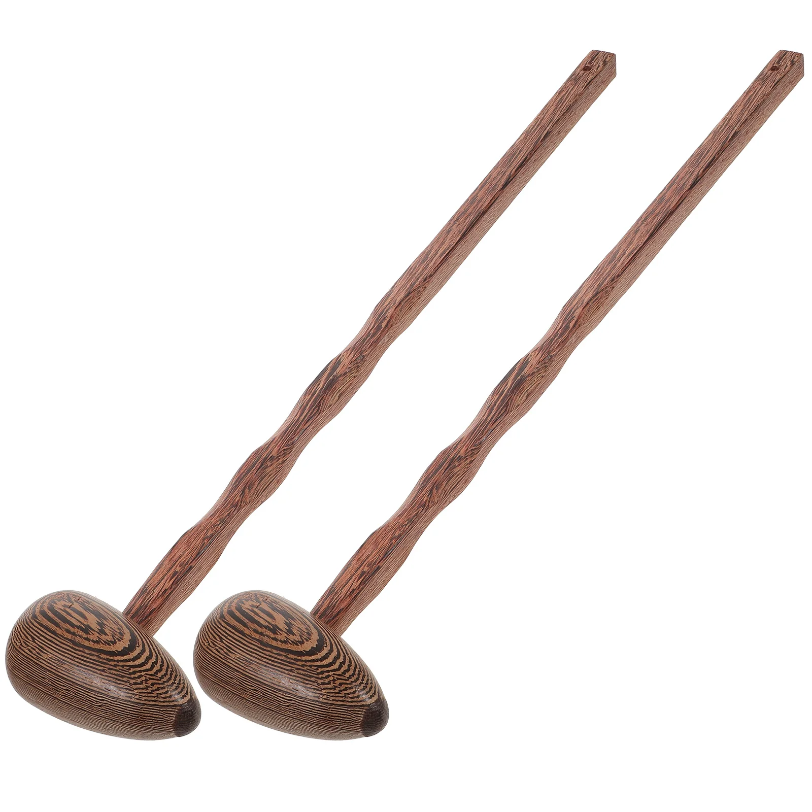 

2pcs Small Ram Horn Massage Hammer Wooden Body Massager Long Handle Tool For Muscle Relaxation Home Use Wood Massaging Hammers