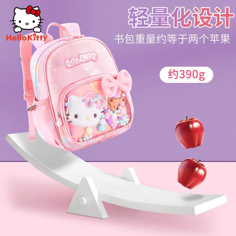 Sanrio New Hello Kitty Student Schoolbag Cute Cartoon Casual Children Large Capacity Backpack