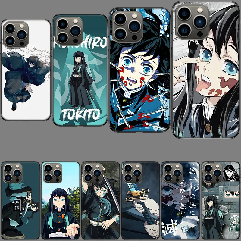 Muichiro Tokito Demon Slayer Phone Case For Apple Iphone 15+ 14 Plus 16 Pro Max 12 13 Mini 11 Pro X XS Max XR Cover Shell Coque