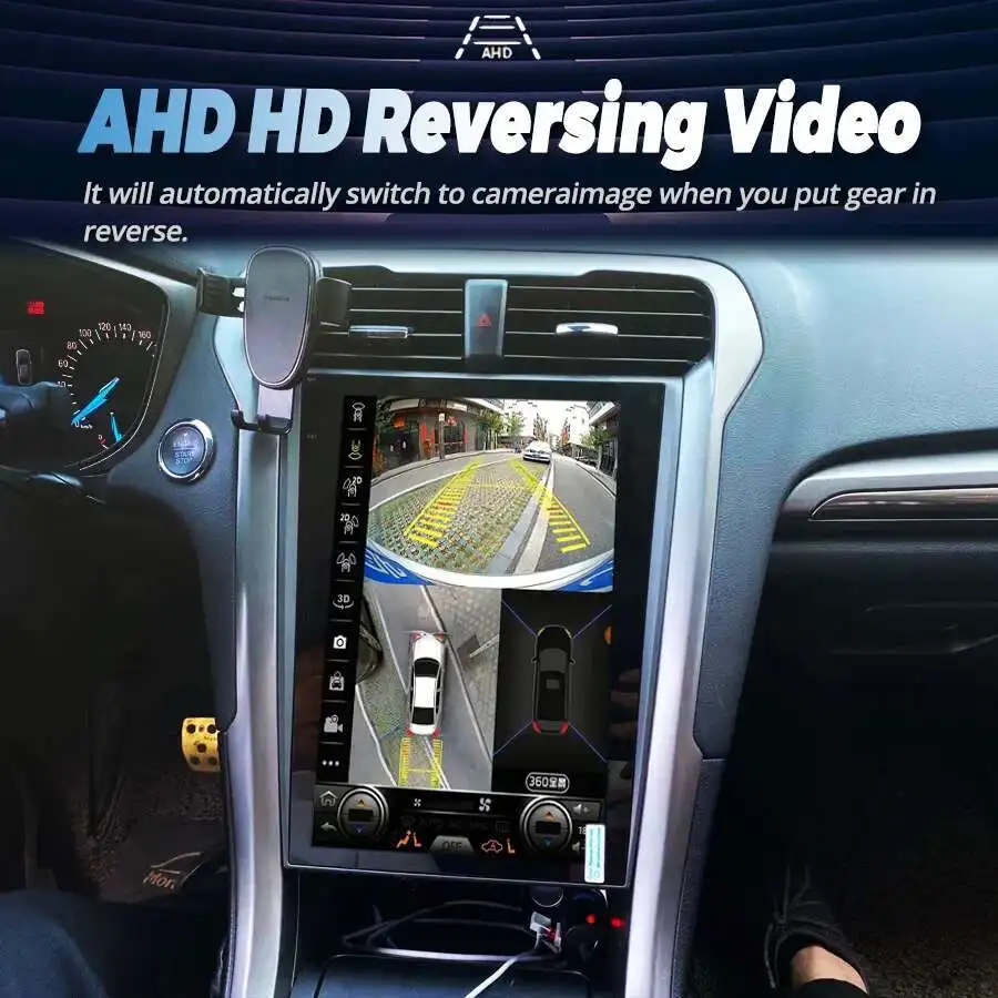 256 GB 13.8 Inch 2Din Auto Android 13 1920*1080 2 K Scherm Carplay Voor Ford Mondeo Fusion 2014 2019 Stereo GPS Navi DSP Video Speler