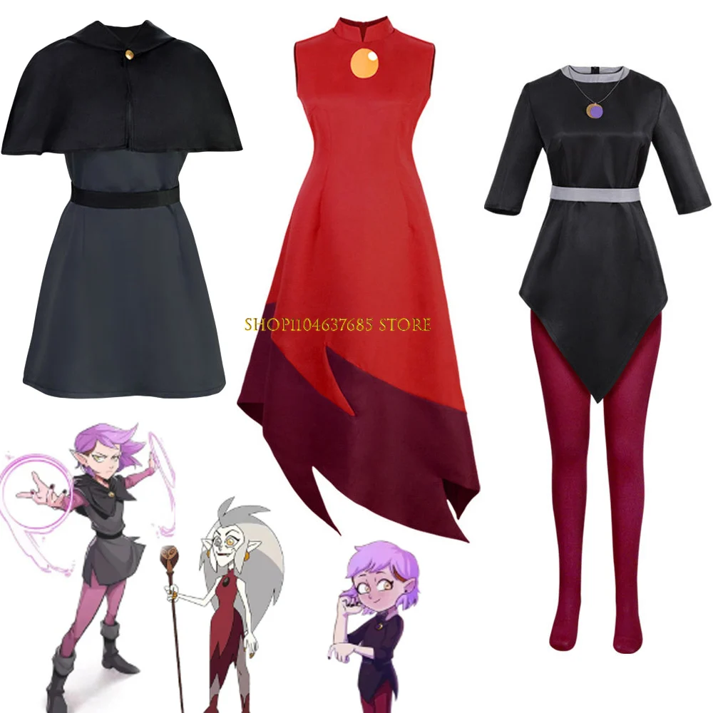 Anime The Owl Cosplay House Edalyn Clawthorne Amity Blight Luz Noceda Lilith Dress Suit Uniforms Costume Halloween Fancy Suit