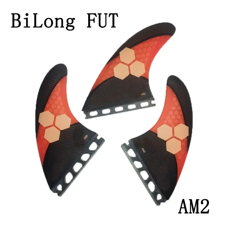 BiLong FUT AM2-Size 3-Fin Surfboard Fins Tri Fin Set Surfing Surfboard Accessories Boogie Board Surf  Carbonfiber Fin