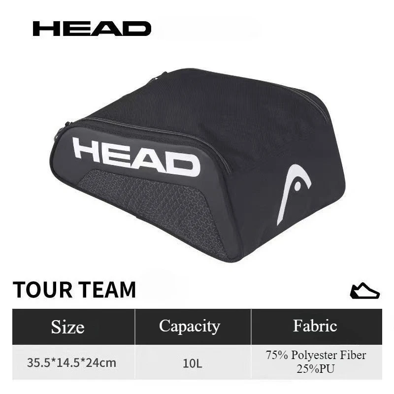 

Серия HEAD TOUR TEAM Дорожная сумка Черная сумка для обуви Сумка для теннисных ракеток может вместить одну пару обуви