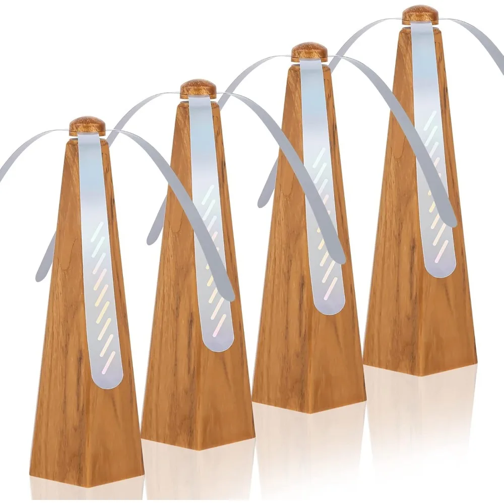 

Portable Fly Fans for Tables Keep Food Clean Indoor Outdoor Picnic Dinner Classroom Wood Grain 4 Pack Battery