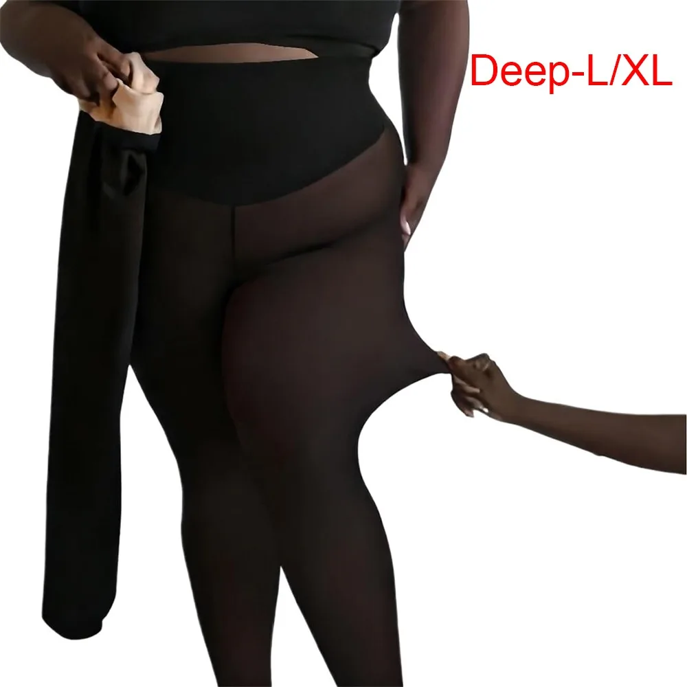 

Compression Band Magic One-Seam Leggings One Seam Design Fleece Lined Fleece Lined Leggings Snatch Waist Bare-Leg Tights Women