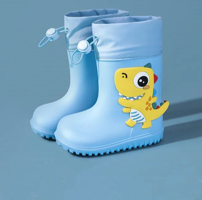 Children Rain Boots for Girls Rubber Soles EVA Rabbit Boots Elastic Belt Platform Shoes Rubber Boots For Kids Boys Water Shoes