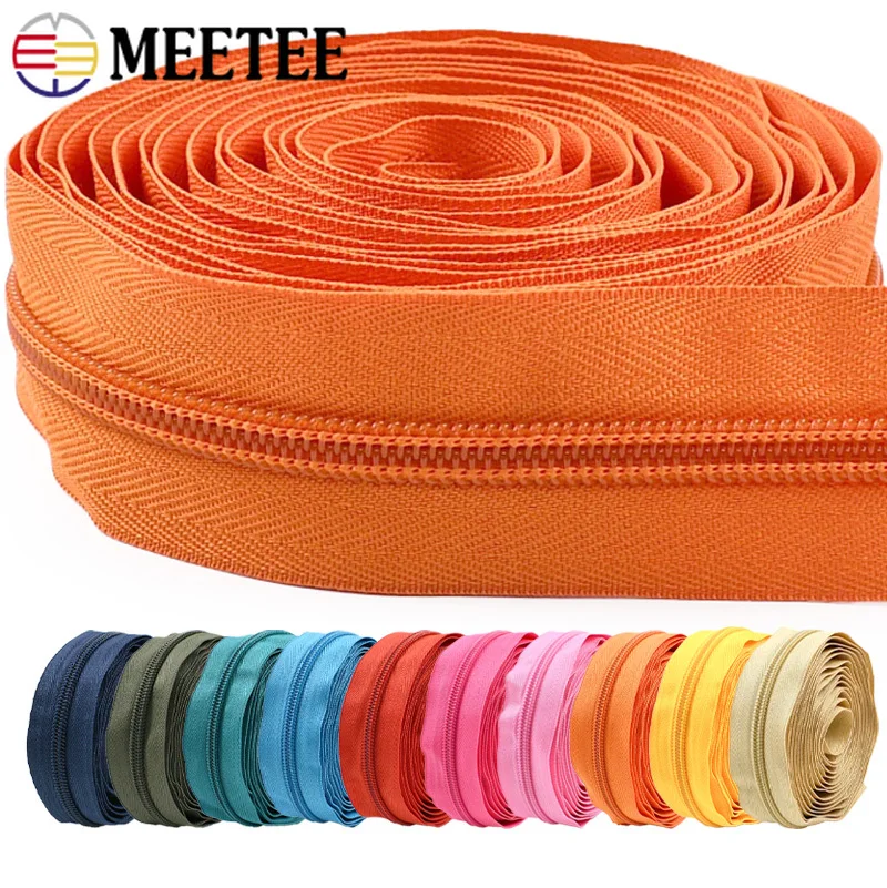 

5/10/20M 5# Nylon Zippers At The Meter Clothes Backpack Closure Zipper Luggage Bag Replace Zips Repair Kits Sewing Accessories
