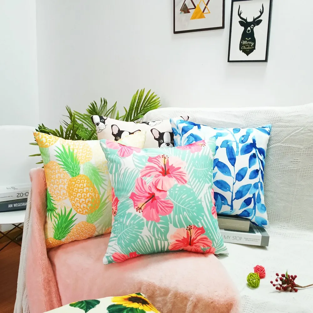 

Waterproof Printed Outdoor Terrace Pillowcase 45 * 45/60 * 60CM Garden Cushion Cover Suitable For Sofa And Tent Decorati