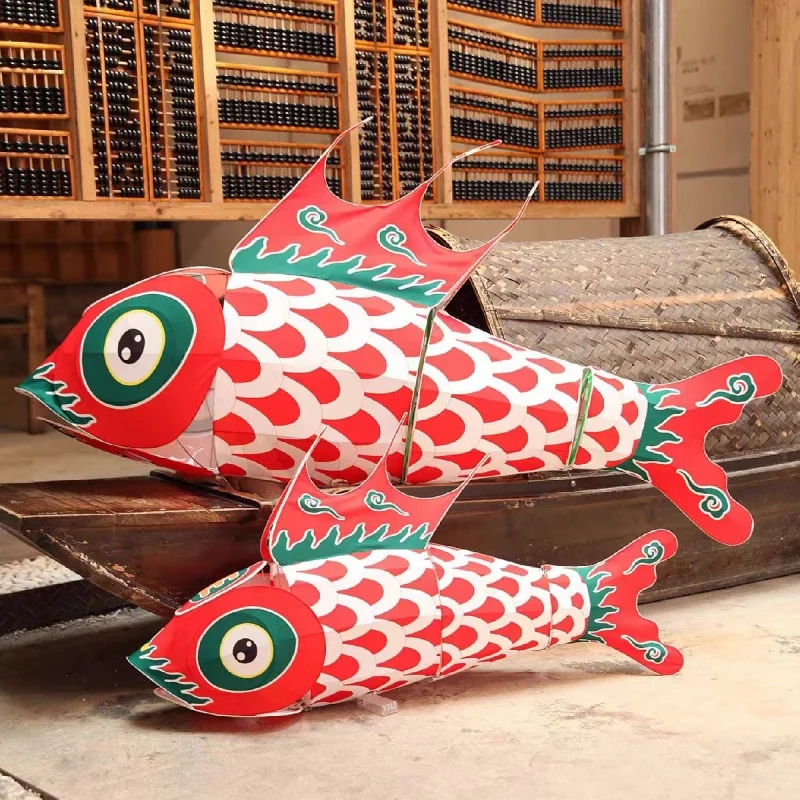 Modern Minimalist Light Luxury Large Fish Lamp Performance Props Handmade Suitable For Restaurant And Living Room Lighting