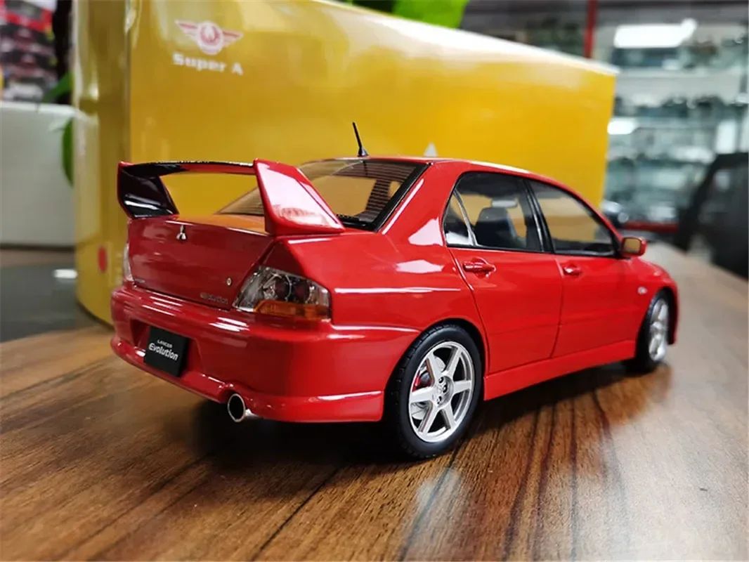 1/18 Super A For Mitsubishi Lancer EVO 8 Diecast Car Model Kids boys girls Gifts Collection Ornament Display Red Metal,Plastic