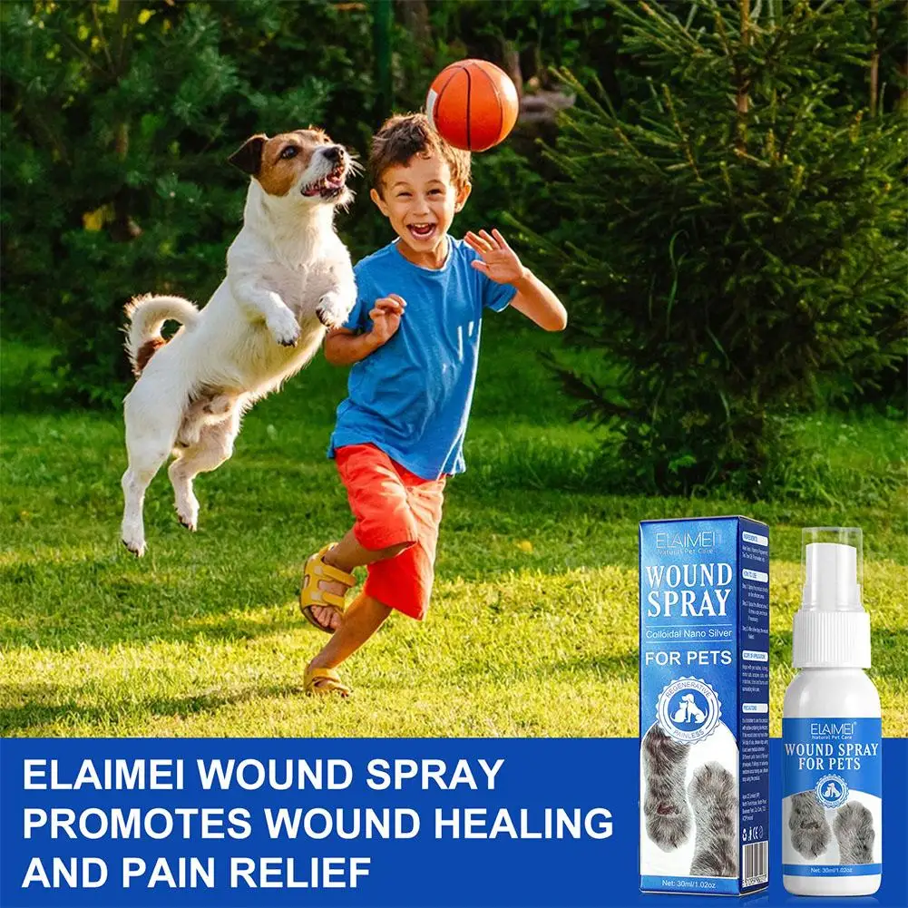 

Pet Wound Spray Dog And Cat Skin Rash Moss Scratch Liquid Repair Treatment Wound Blocking X6C9